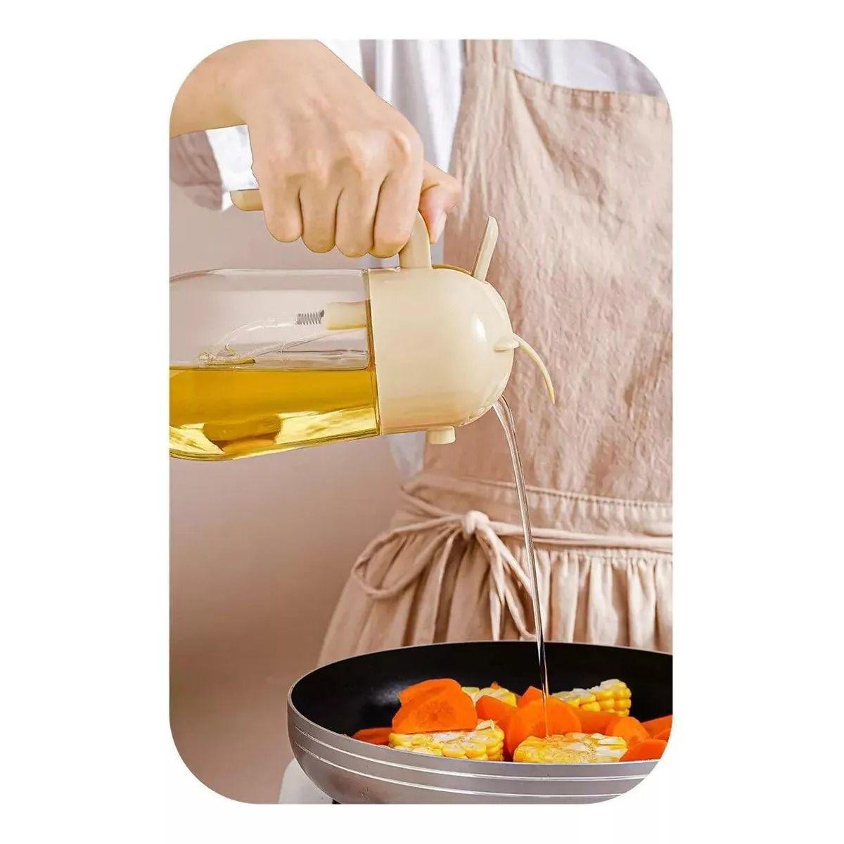 GENERICO - Pulverizador Dispensador De Aceite Botella 580 Ml 2 En 1