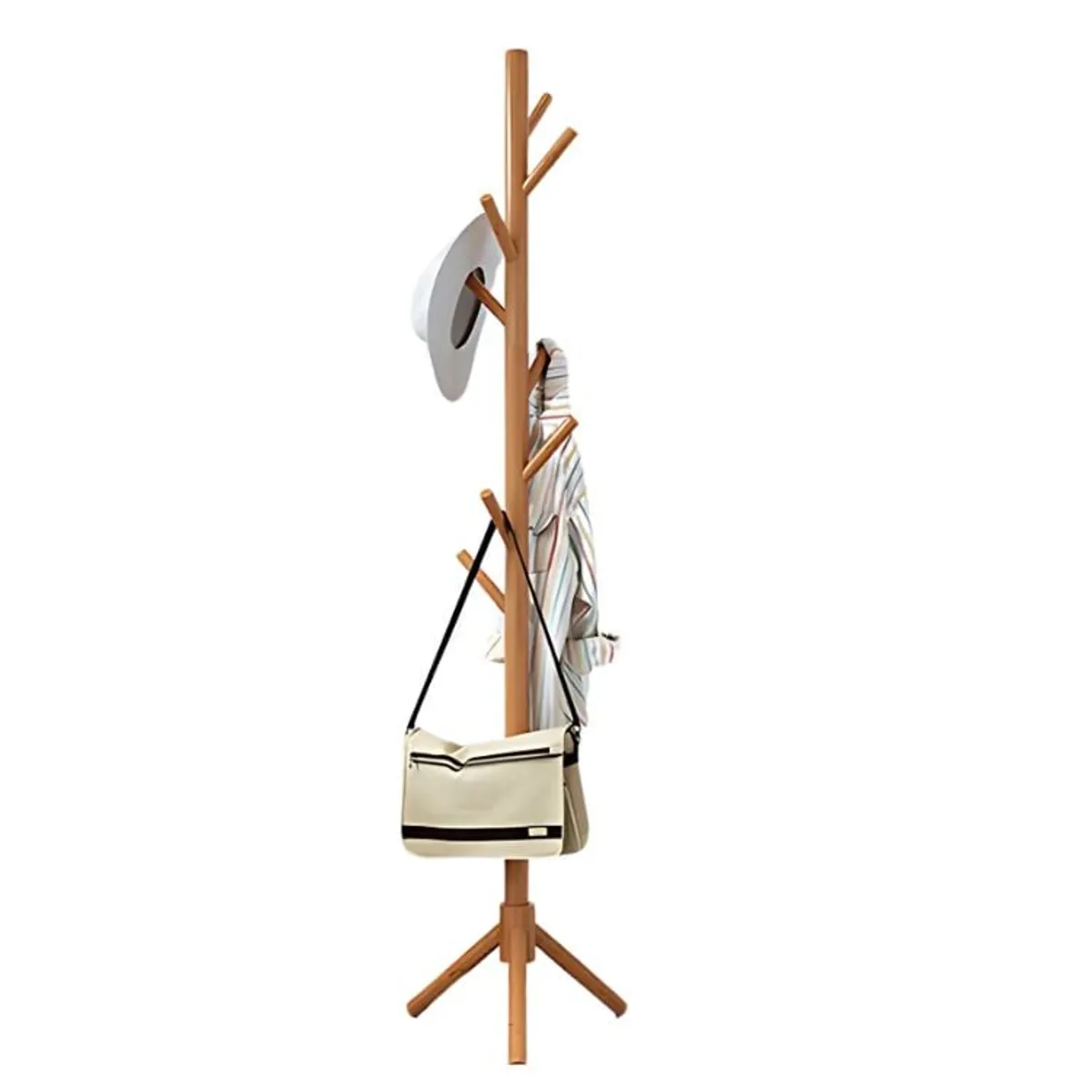 CRUSEC - Perchero De Pie Colgador Simple De Madera Organizador 175x45