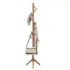 CRUSEC - Perchero De Pie Colgador Simple De Madera Organizador 175x45