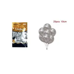 GENERICO - GLOBOS CROMADOS 10 CM 25 PCS