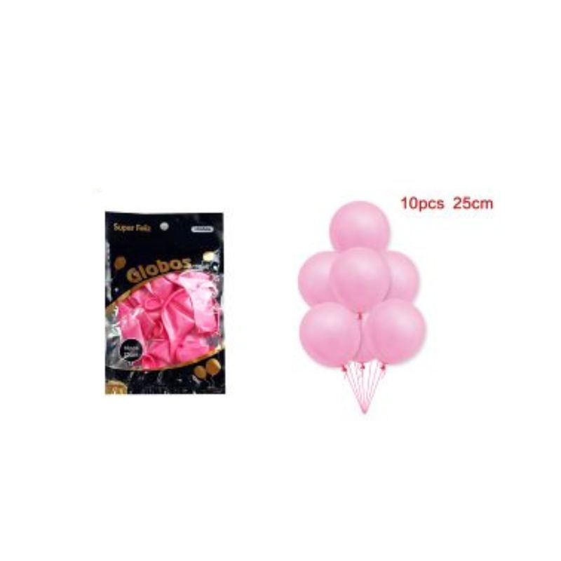 GENERICO - GLOBOS PERLADOS 25 CM 10 PCS