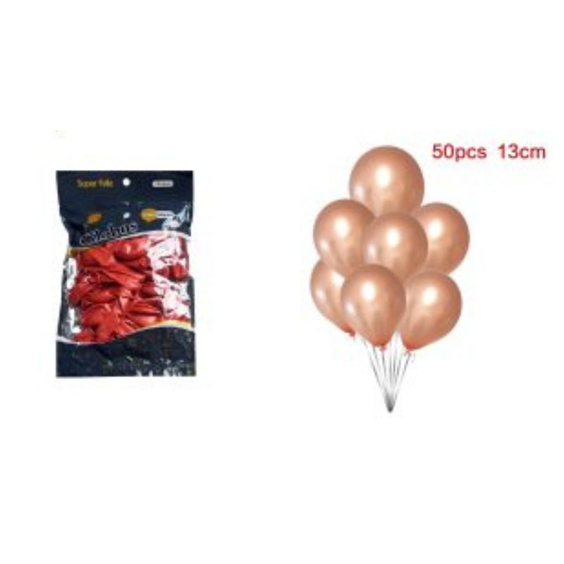GENERICO - GLOBOS PERLADOS 13 CM 50 PCS
