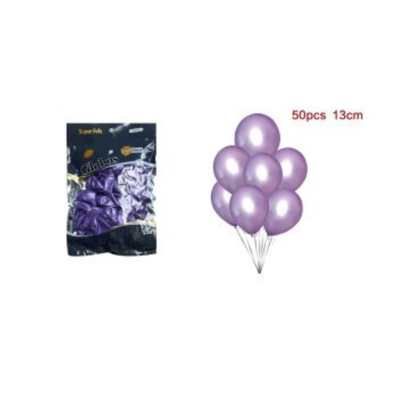 GENERICO - GLOBOS PERLADOS 13 CM 50 PCS