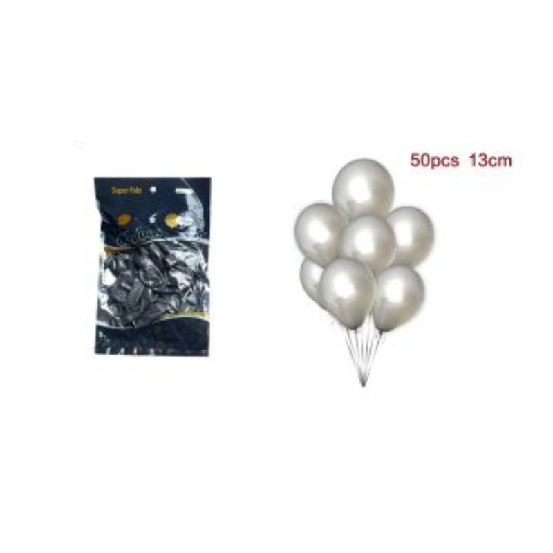 GENERICO - GLOBOS PERLADOS 13 CM 50 PCS