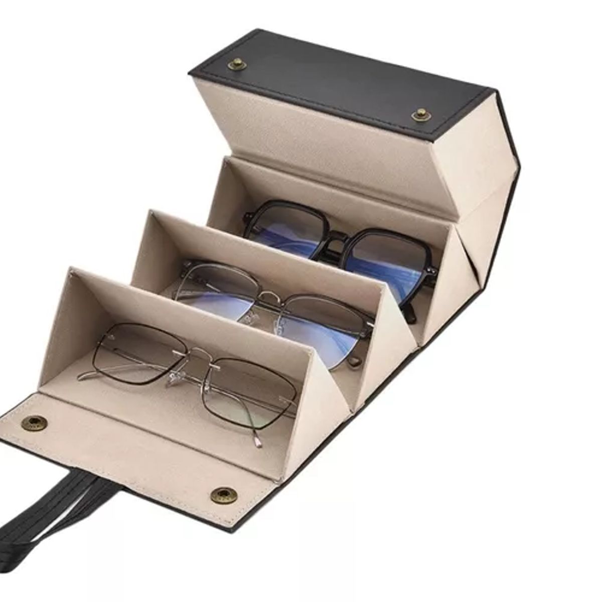 GENERICO - Organizador Lentes De Sol Gafas Plegable 6 Compartimientos