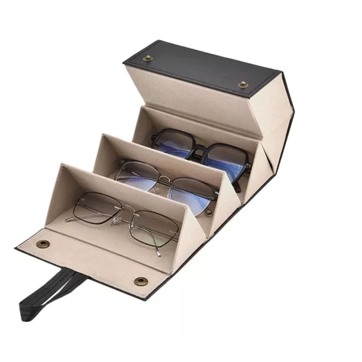 GENERICO - Organizador Lentes De Sol Gafas Plegable 6 Compartimientos