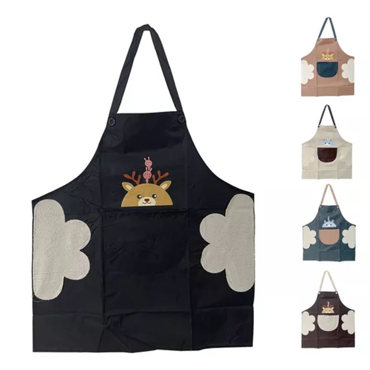 GENERICO - Delantal Pechera Mandil De Cocina Plástico Con Seca Mano