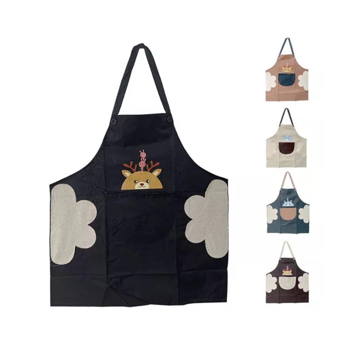 GENERICO - Delantal Pechera Mandil De Cocina Plástico Con Seca Mano