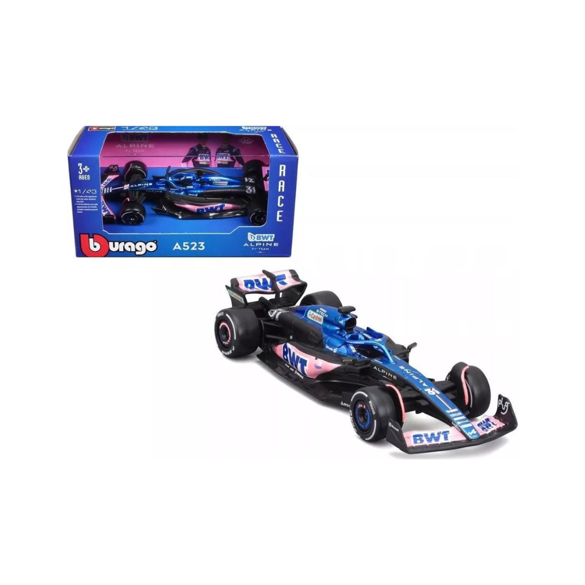 BBURAGO - Formula 1 Alpine Renault A523 Ocon 2023 1:43 Burago