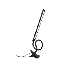 GENERICO - Lámpara Led Flexible Con Pinza Luz Regulable Para Lectura NEGRO