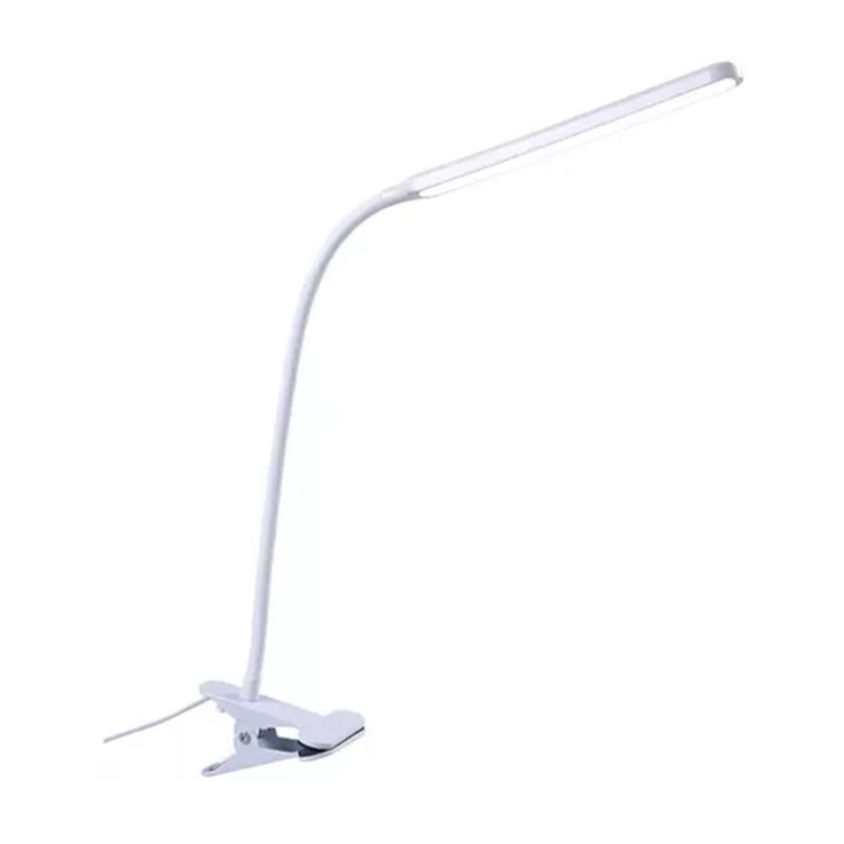 GENERICO - Lámpara Led Flexible Con Pinza Luz Regulable Para Lectura BLANCO