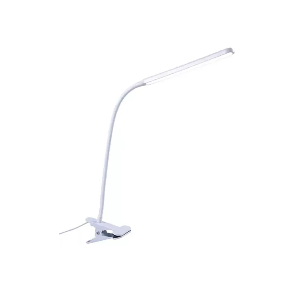 GENERICO - Lámpara Led Flexible Con Pinza Luz Regulable Para Lectura BLANCO