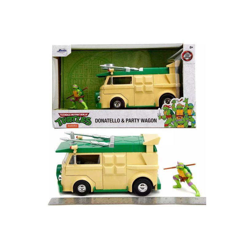 JADA TOYS - Tortugas Nija Party Wagon con figura Jada Toys 124