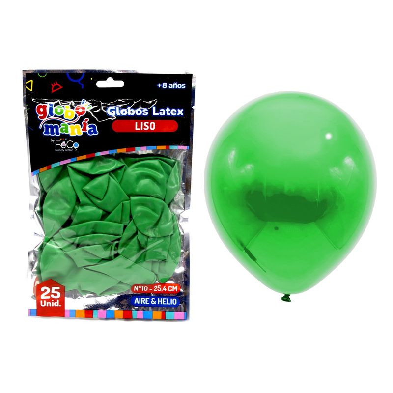 GENERICO - GLOBO 10 VERDE X25UNI