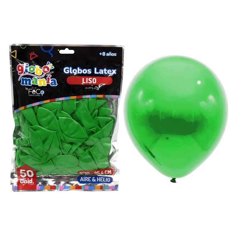 GENERICO - GLOBO 10 VERDE X50UNI