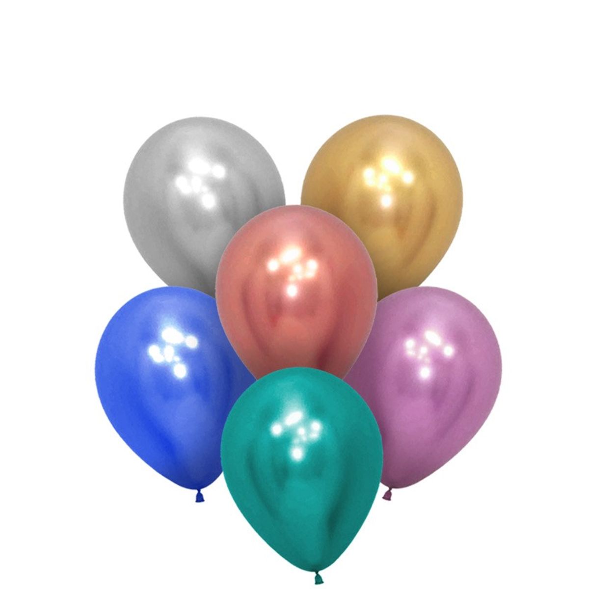 GENERICO - GLOBO 5 CHROME MIX X25 UNID