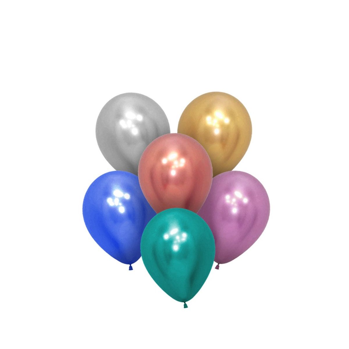 GENERICO - GLOBO 5 CHROME MIX X25 UNID