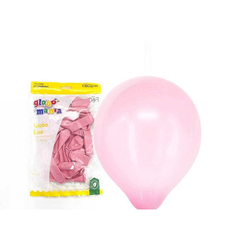 GENERICO - GLOBO 5 PASTEL FUCSIA X25 UNID