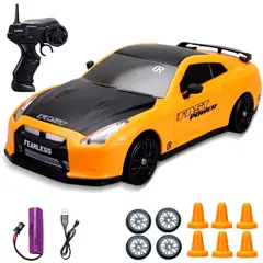 DRIFT - Auto Nissan GTR R35 15kmh tamaño 1 :24 Naranjo