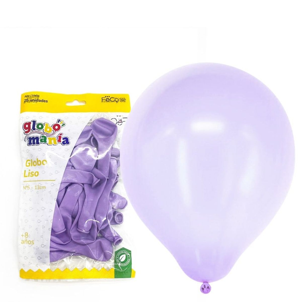 GENERICO - GLOBO 5 PASTEL MORADO X25 UNID