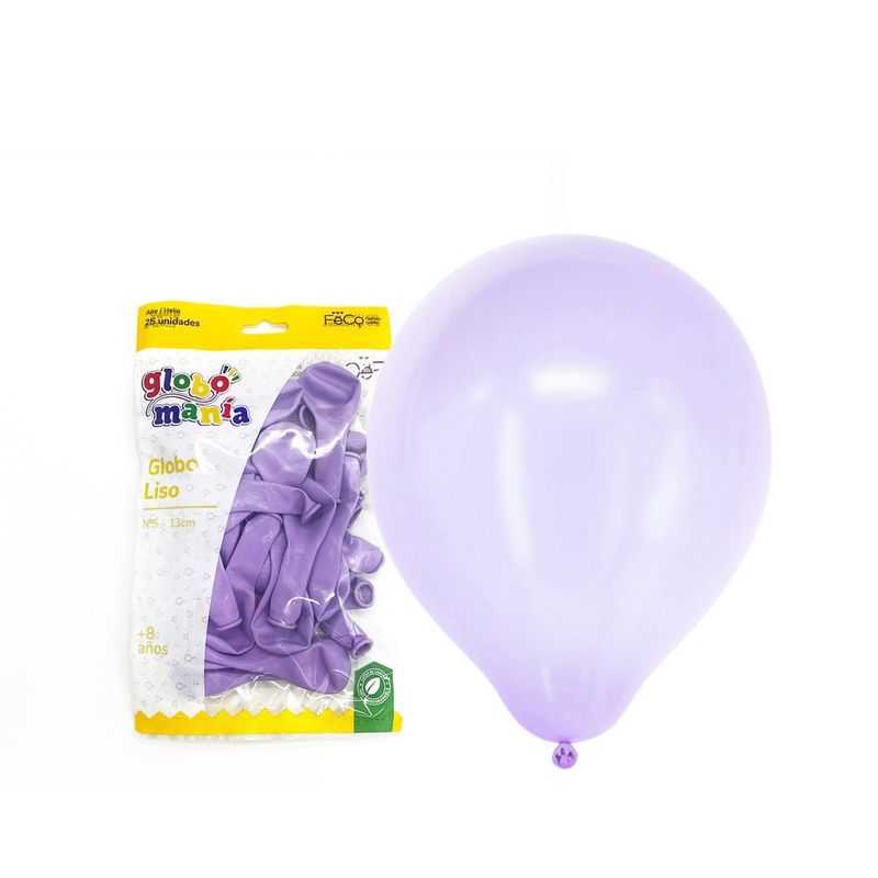 GENERICO - GLOBO 5 PASTEL MORADO X25 UNID