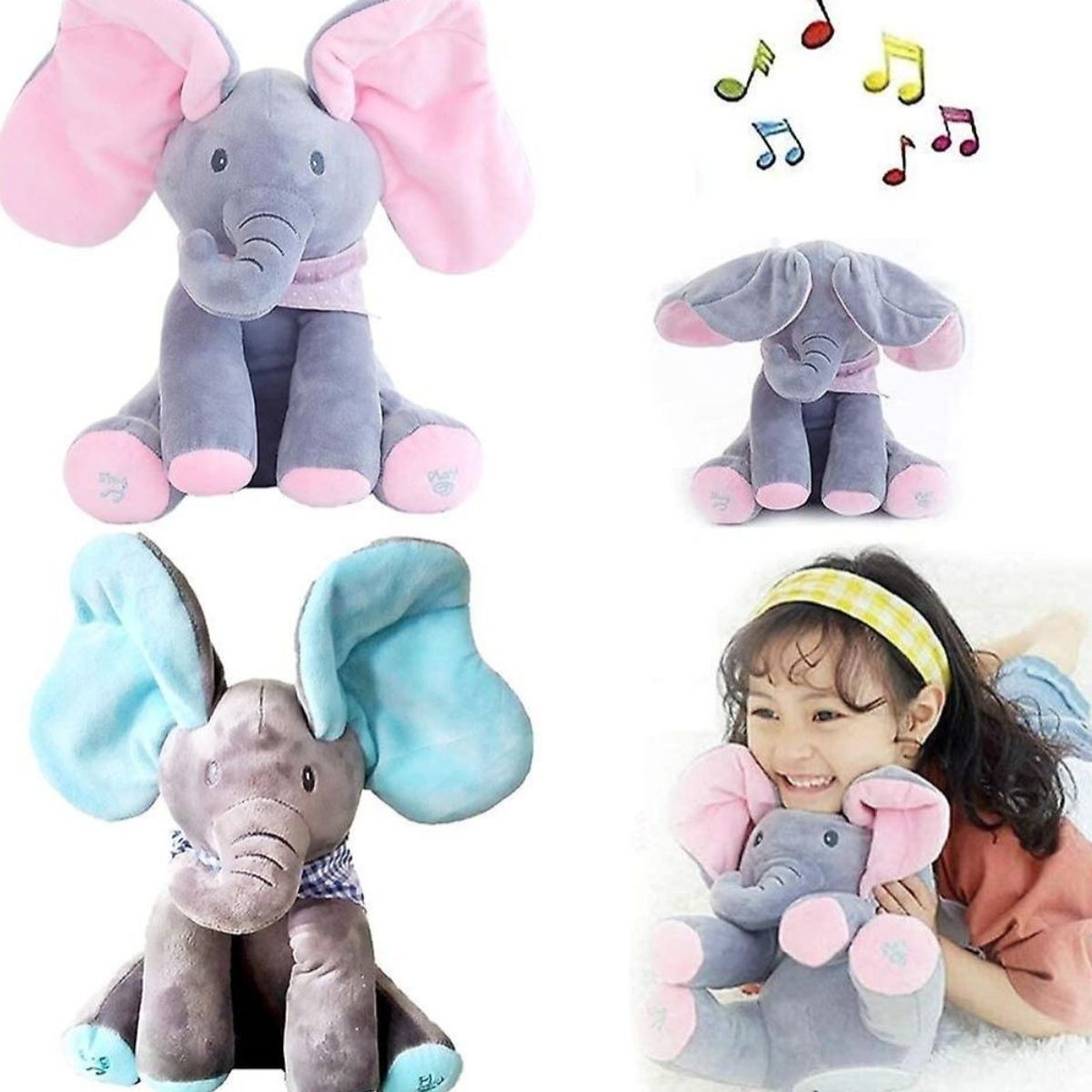 GENERICO - Elefante Peek A Boo Interactivo Flappy Sing & Play