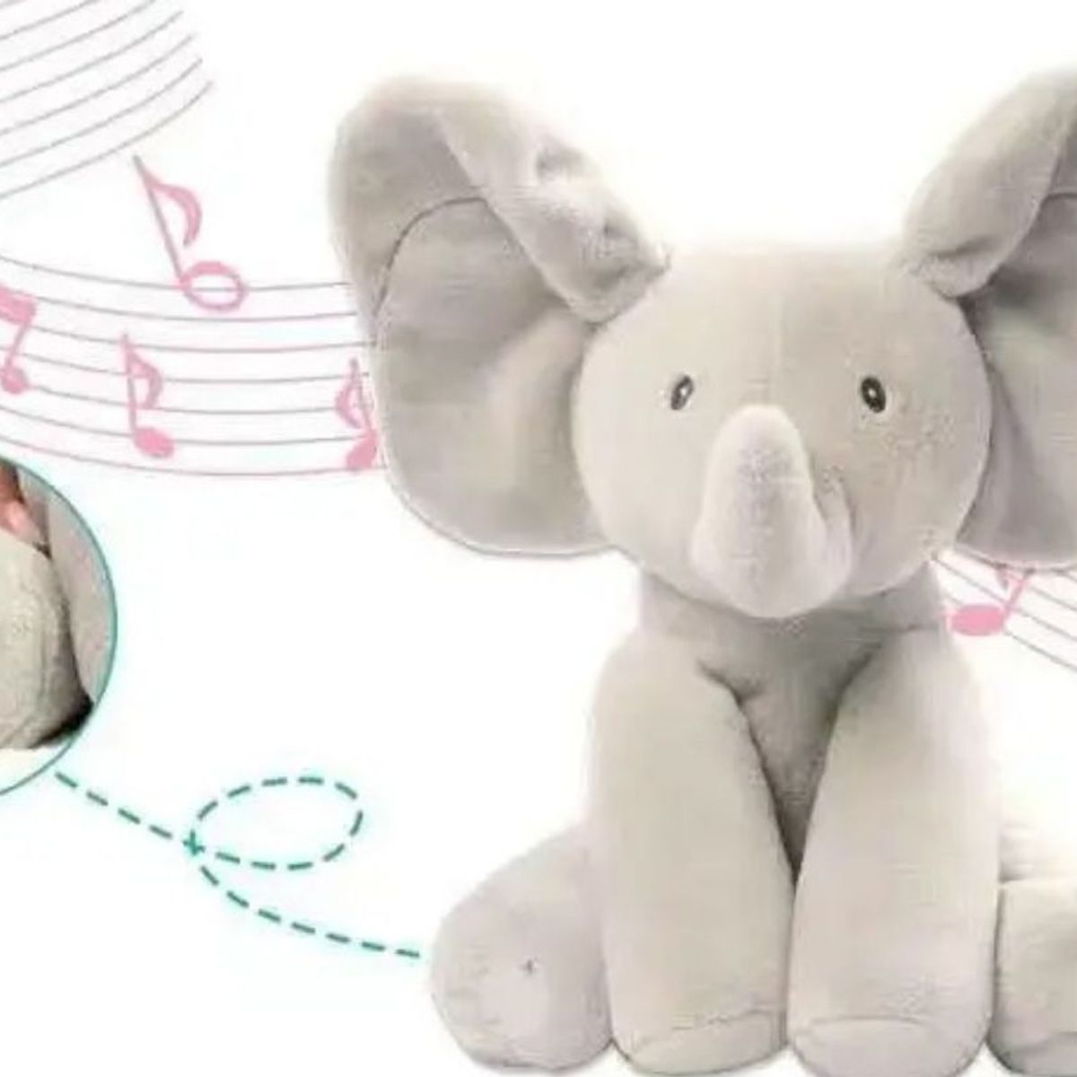 GENERICO - Elefante Peek A Boo Interactivo Flappy Sing & Play