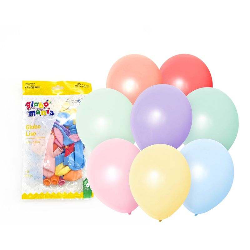 GENERICO - GLOBO 5 PASTEL SURTIDO X25 UNID