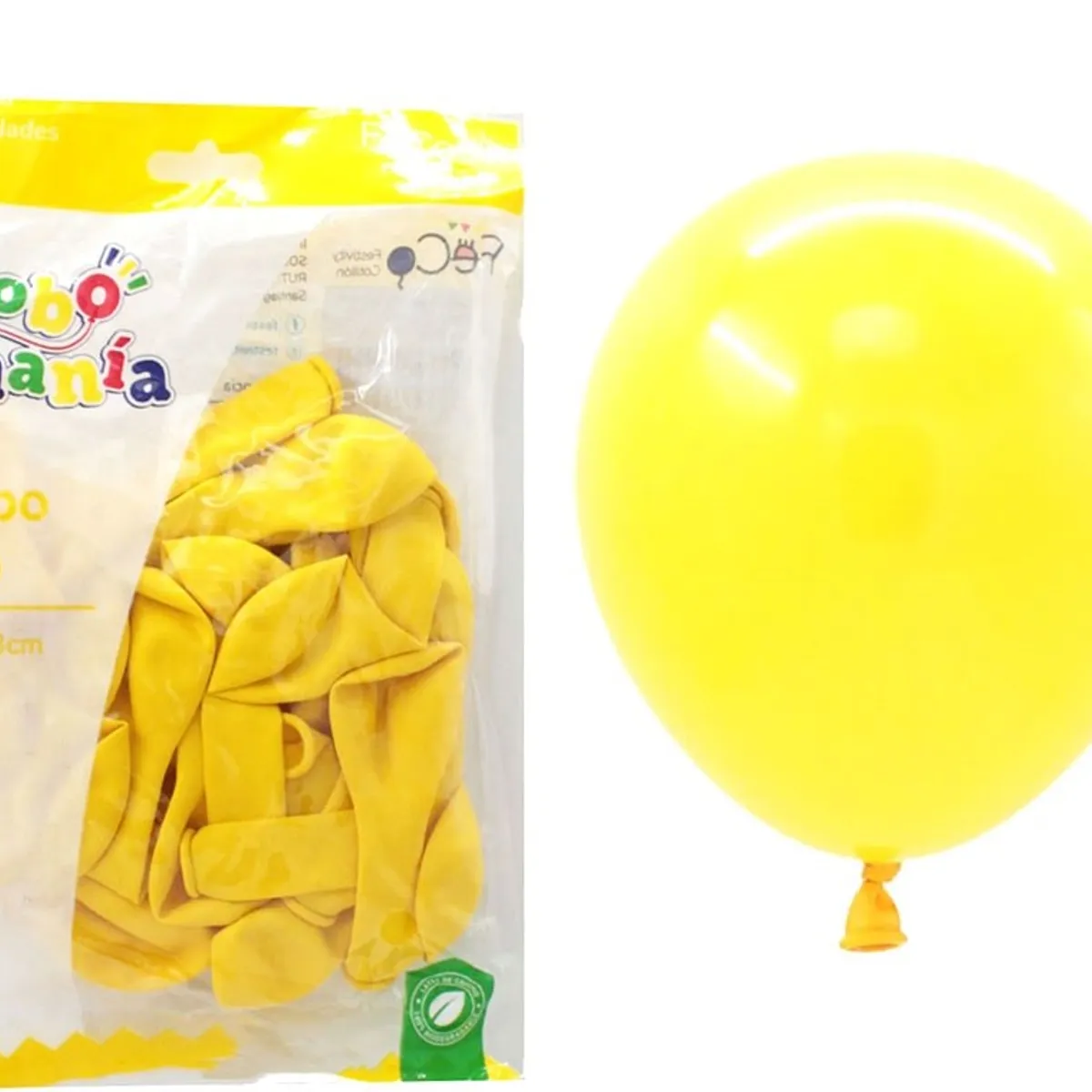 GENERICO - GLOBO 5 STANDARD AMARILLO X25 UNI