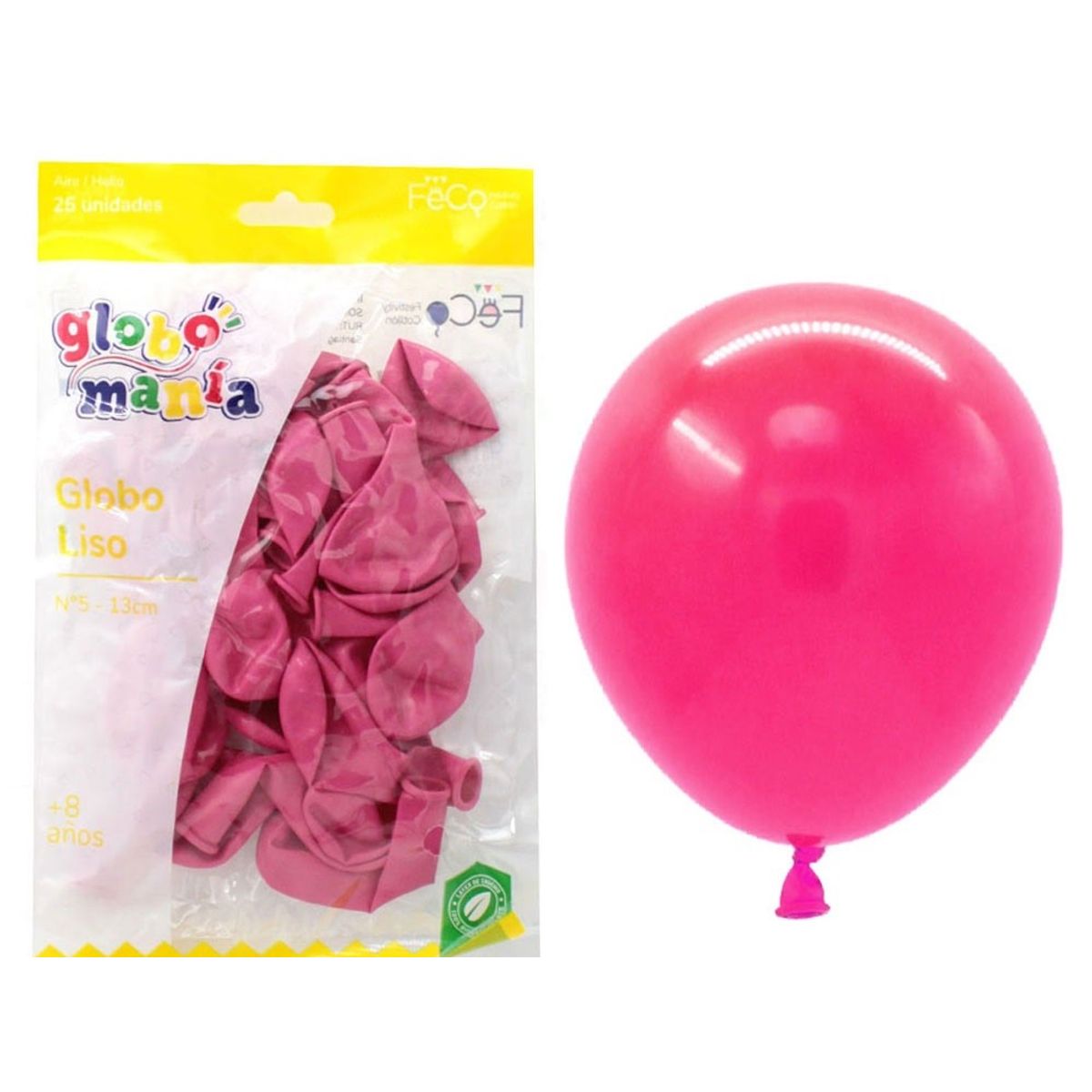 GENERICO - GLOBO 5 STANDARD FUCSIA X25 UNI