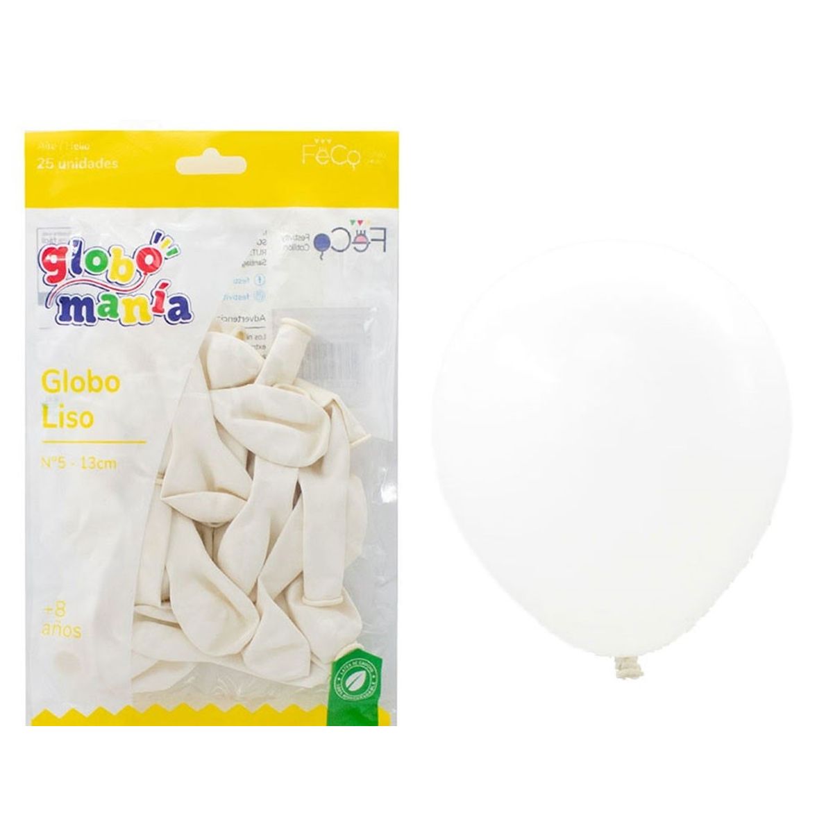 GENERICO - GLOBO 5 STANDARD BLANCO X25 UNI