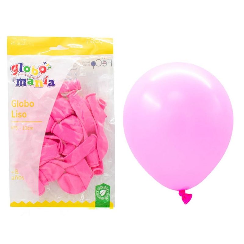 GENERICO - GLOBO 5 STANDARD ROSADO X25 UNI