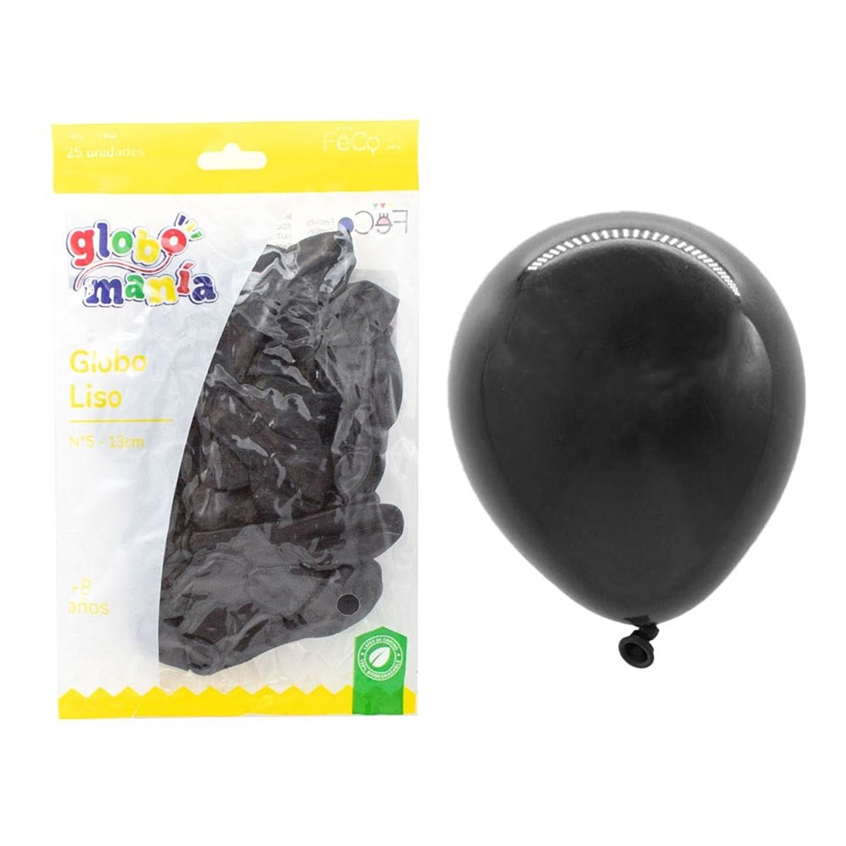 GENERICO - GLOBO 5 STANDARD NEGRO X25 UNI