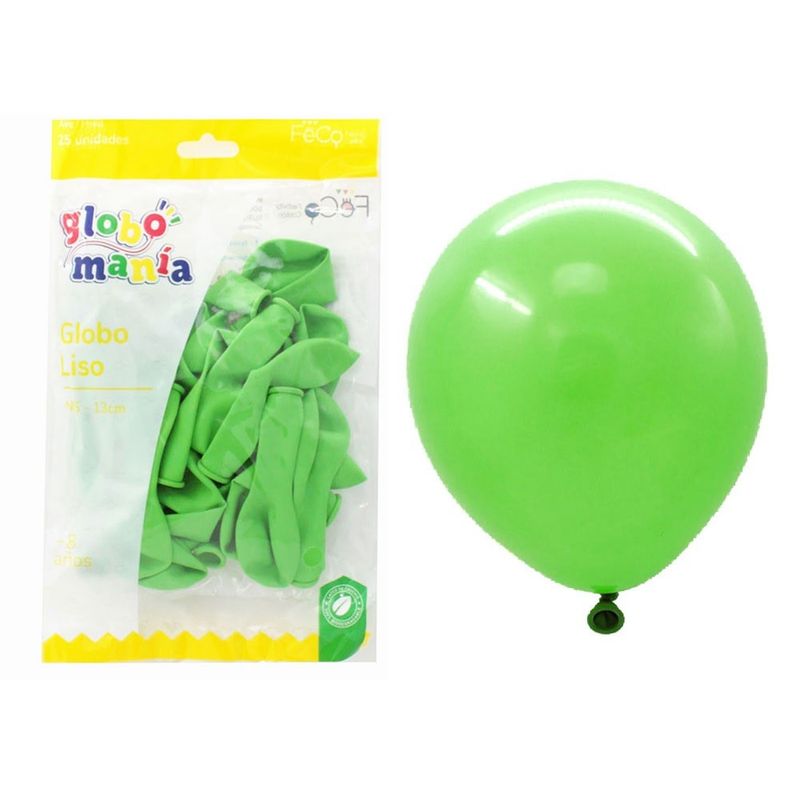 GENERICO - GLOBO 5 STANDARD VERDE LIMA X25 UNI