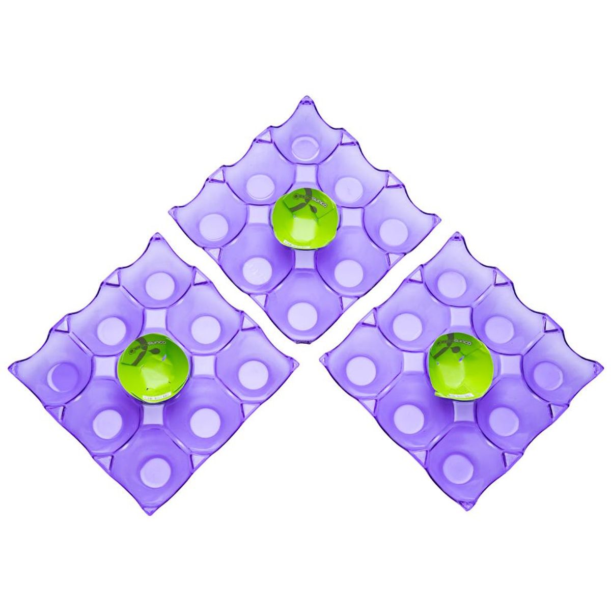 CASASUNCO - Set de 3 organizadores para huevos moradas