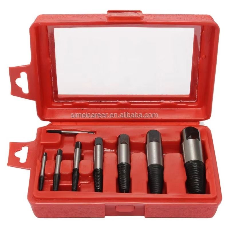 GENERICO - Kit Extractores De Tornillos Abollados,rotos,tuberia 8 Pzas