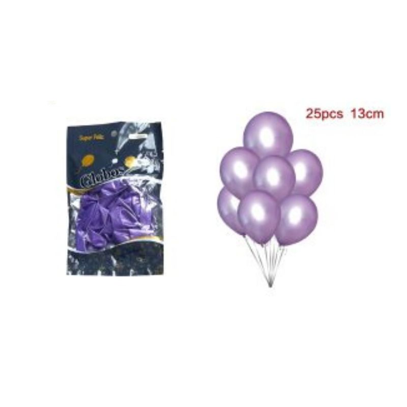 GENERICO - GLOBOS PERLADOS 13 CM 25 PCS