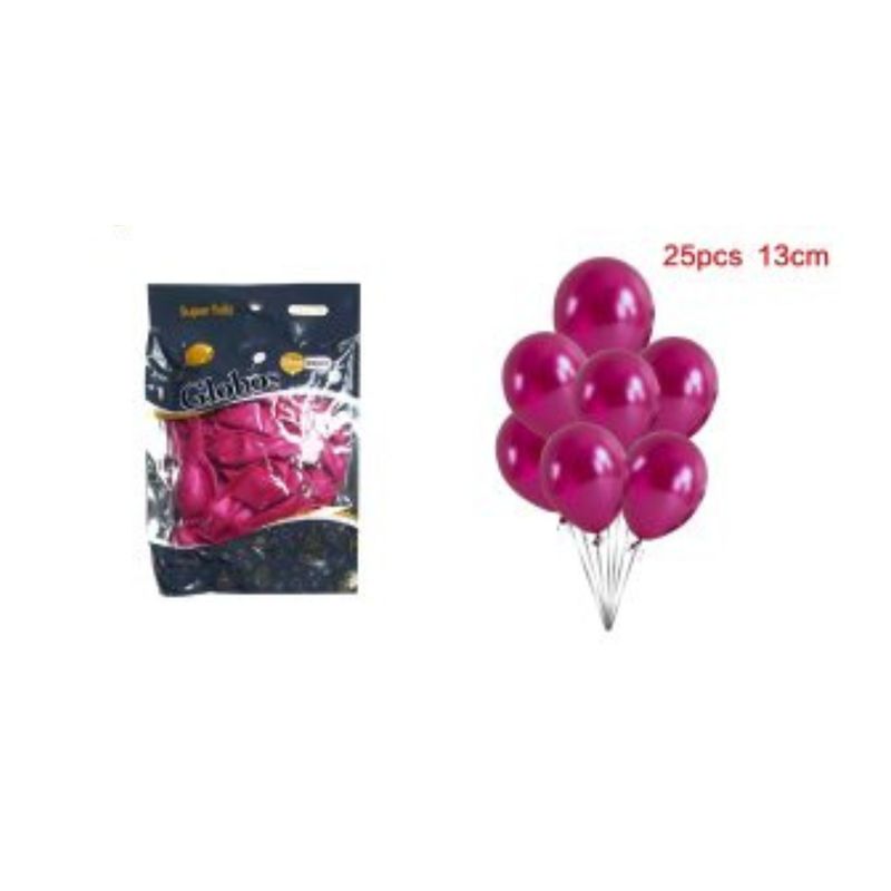 GENERICO - GLOBOS PERLADOS 13 CM 25 PCS