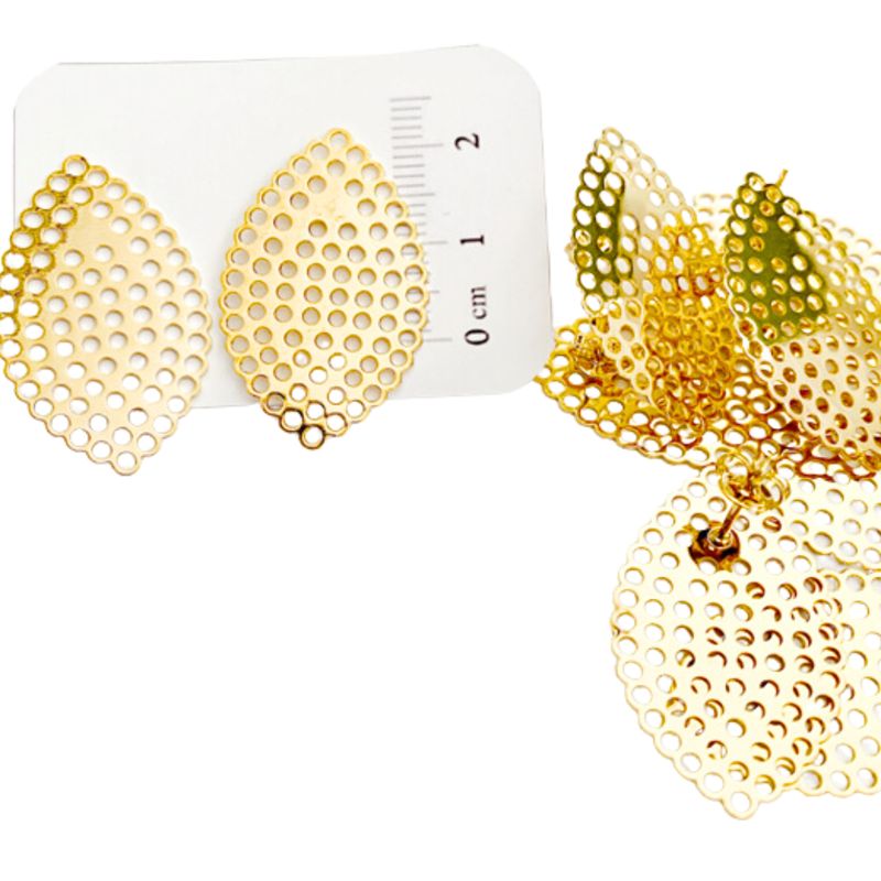 GENERICO - Set De 6 Pares De Bases De Aros Con Baño De Oro Modelos 8