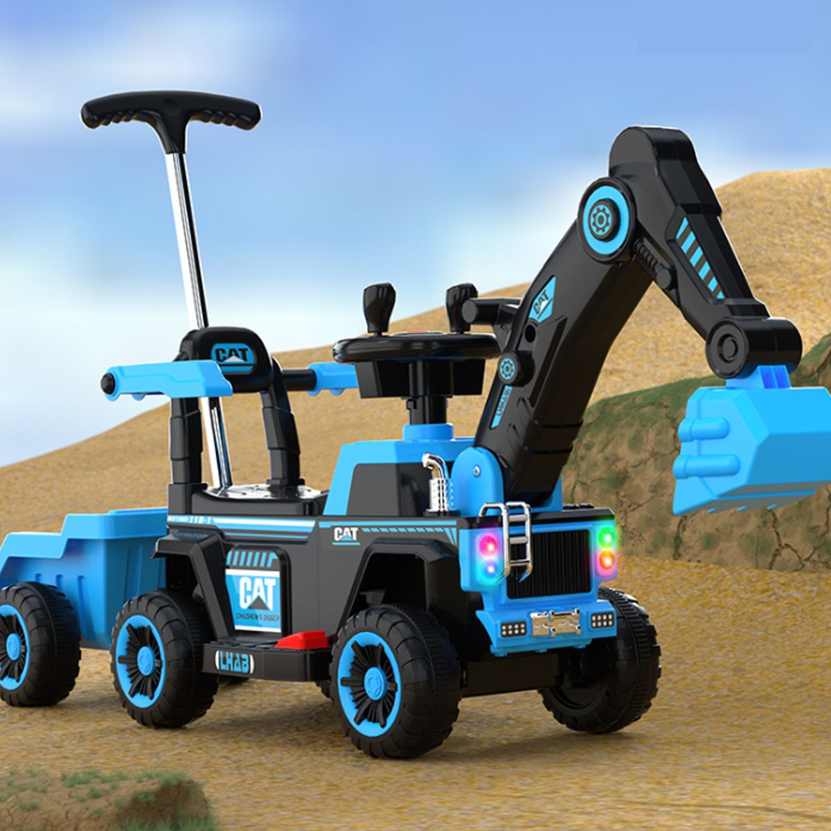 U BUY - Excavadora para niños coche juguete tamaño extra grande Azul