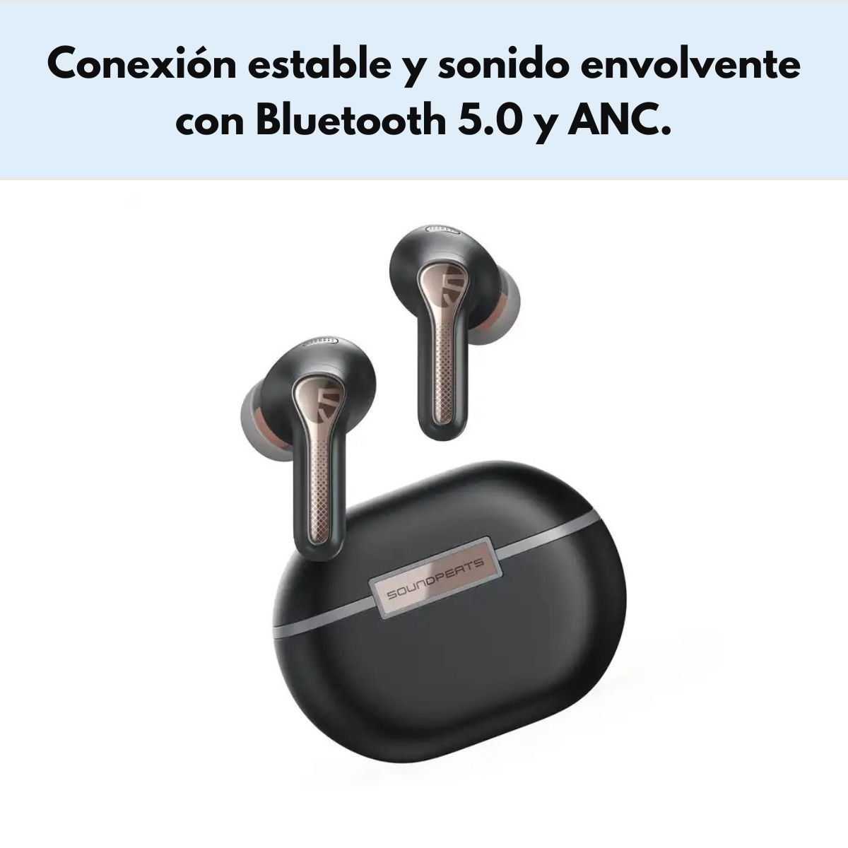 SOUNDPEATS - Audífonos SoundPEATS Capsule 3 Pro con Bluetooth 5.0 y ANC Negro