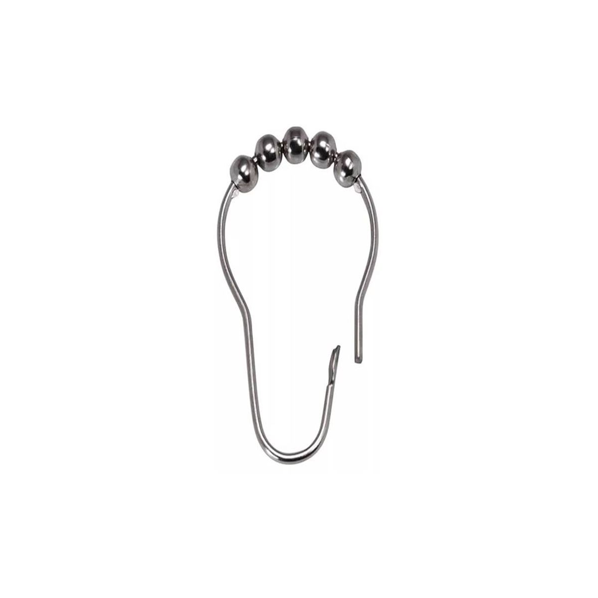 GENERICO - Set 12 Ganchos Argollas Para Cortinas De Ducha Cromadas