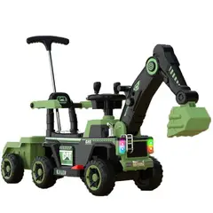 U BUY - Excavadora para niños coche juguete tamaño extra grandeVerde