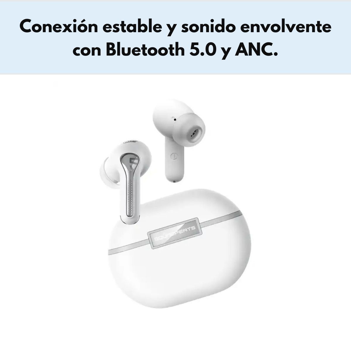 SOUNDPEATS - Audífonos SoundPEATS Capsule 3 Pro con Bluetooth 5.0 y ANC Blanco