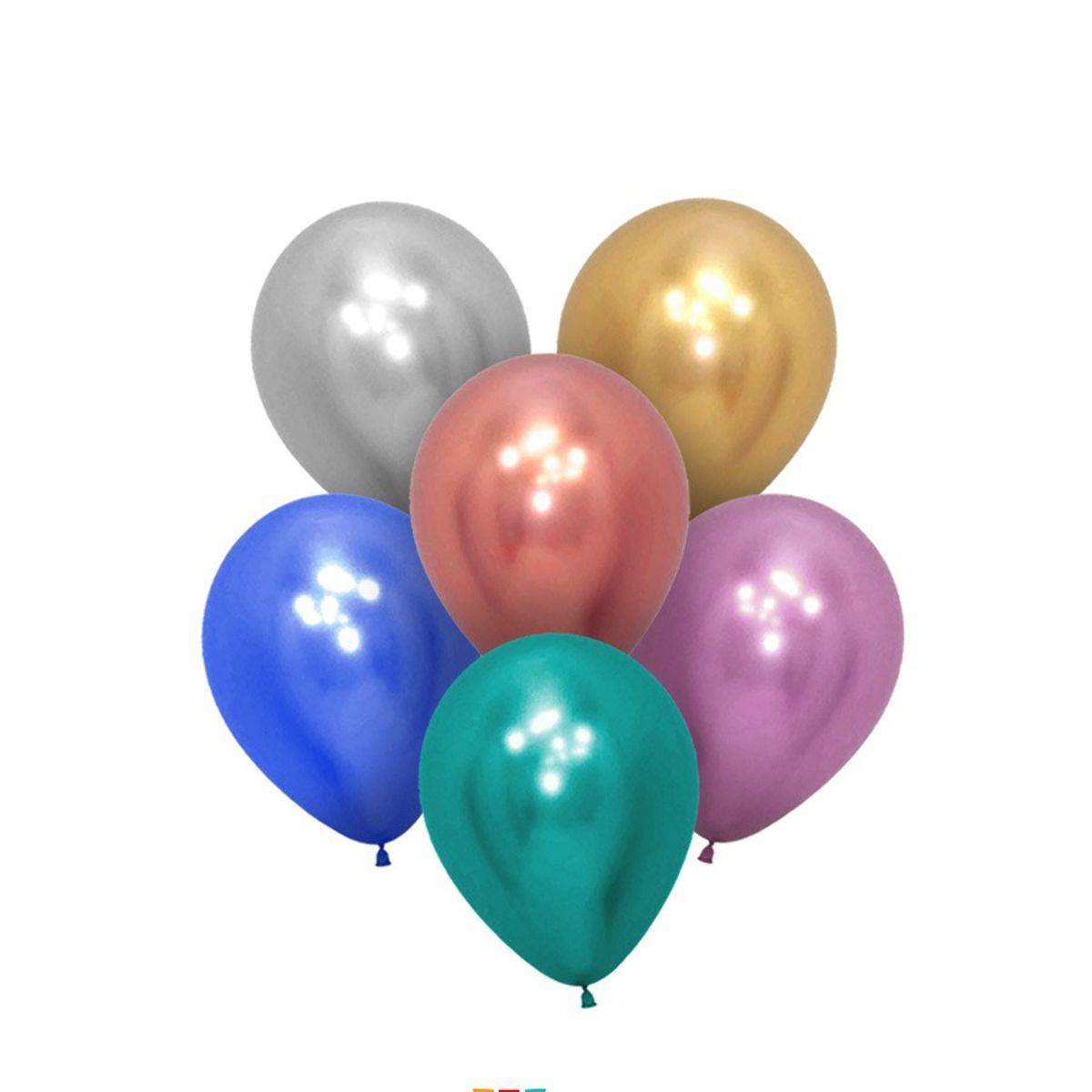 GENERICO - GLOBO 5 CHROME MIX X25 UNID