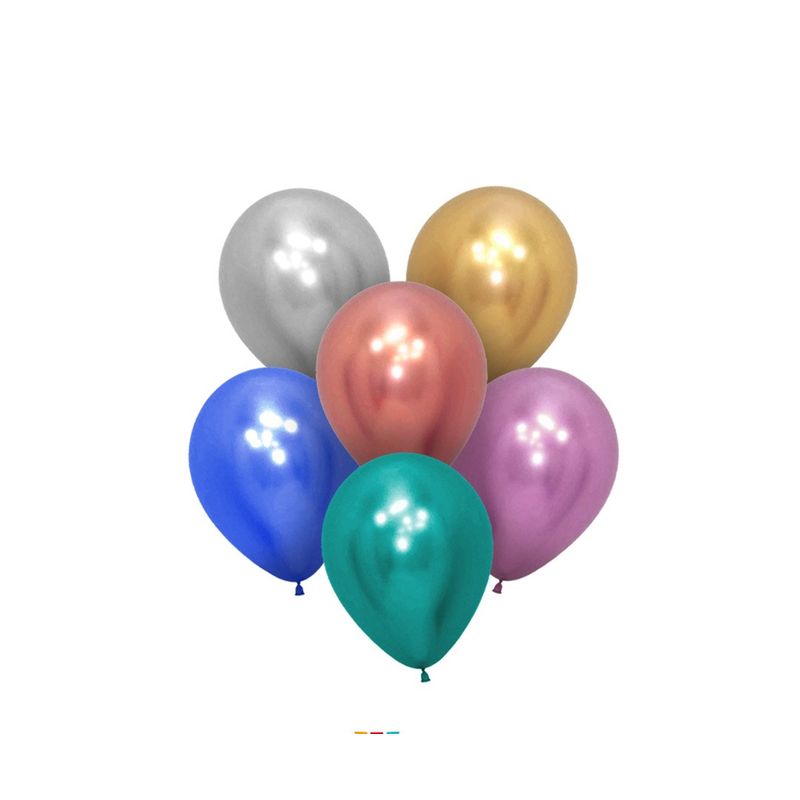 GENERICO - GLOBO 5 CHROME MIX X25 UNID