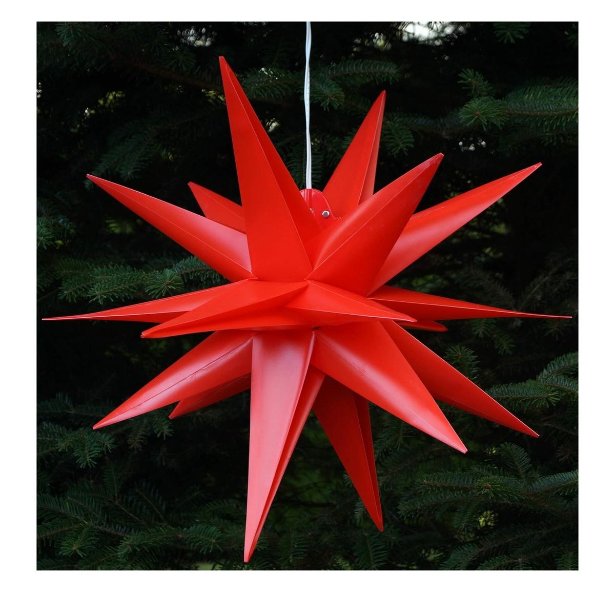 GENERICO - ESTRELLA 3D plástica LED 44cm roja