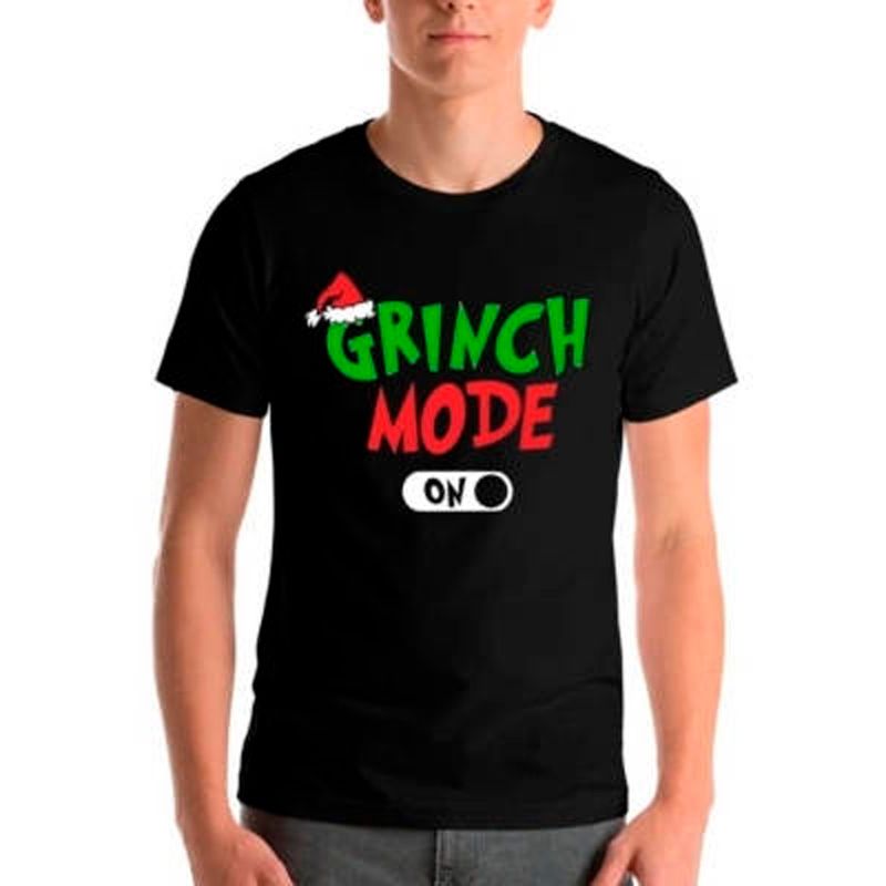 GENERICO - Polera Navidad Grinch Mode On Pascuas Unisex