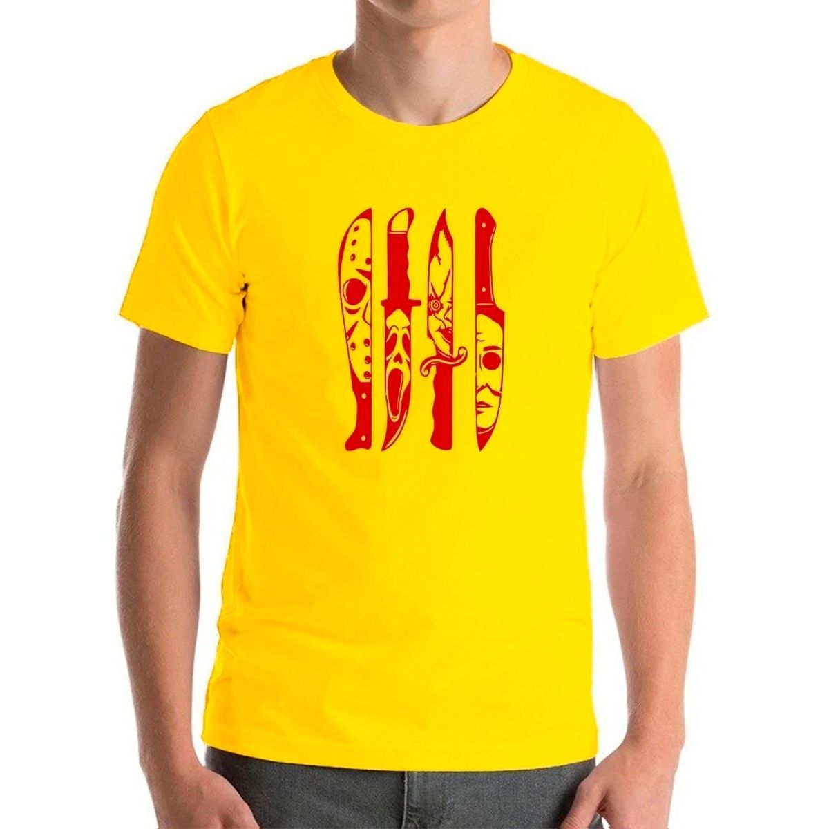 GENERICO - Polera Cuchillos Terror  Halloween Legends Horror Blood