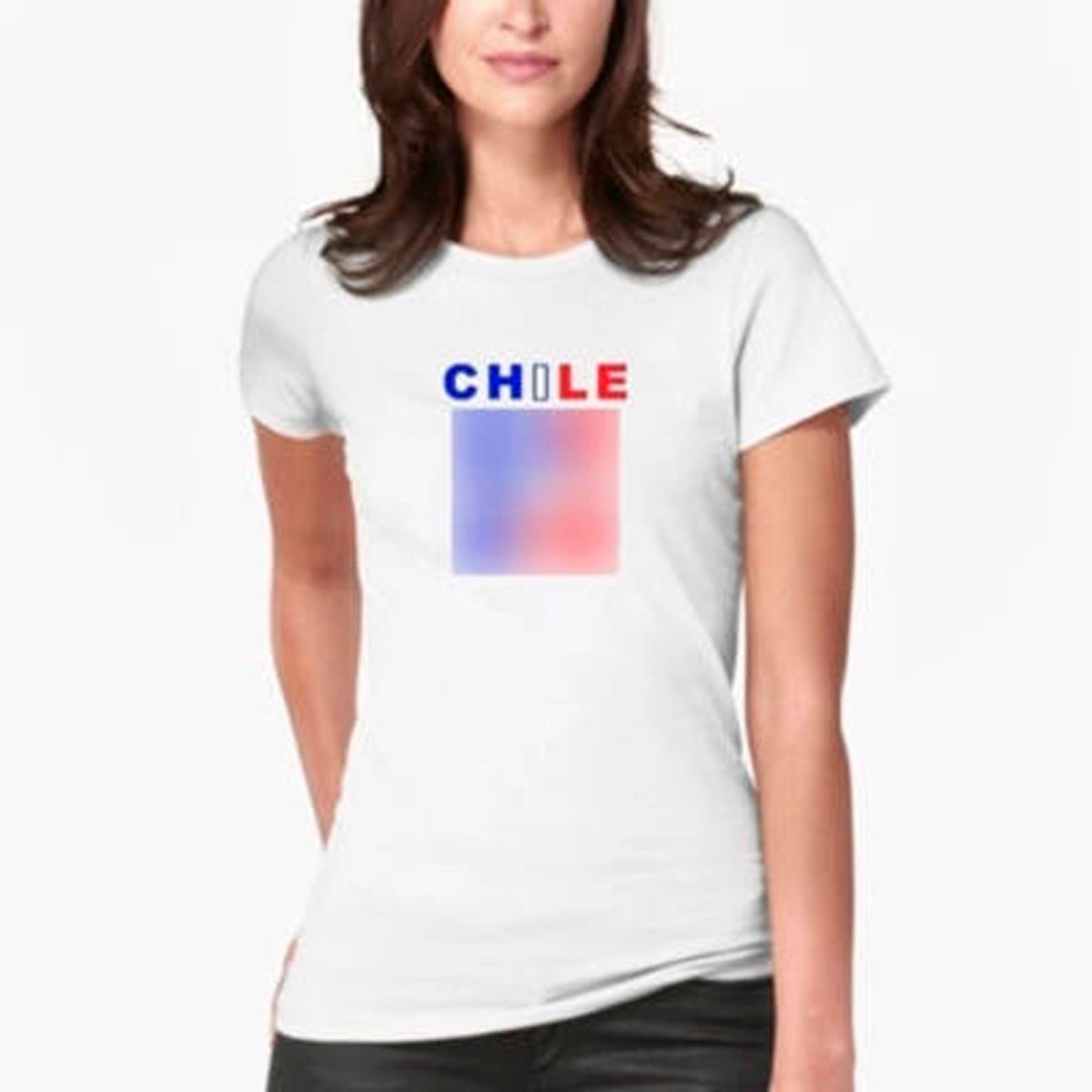 GENERICO - Polera Chilena Qr Codigo  Bandera De Chile Fiestas Cueca